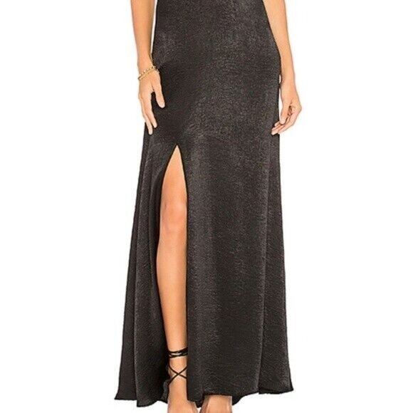 NWT Show Me Your Mumu Women's Winslet Cowl Black Cocktail Party Maxi Dress Small - Picture 3 of 12